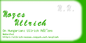 mozes ullrich business card